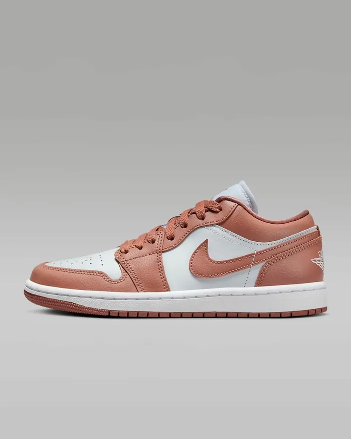 Women Air Jordan 1 Low Pure Platinumwhitesky J Orange Nike Lifestyle