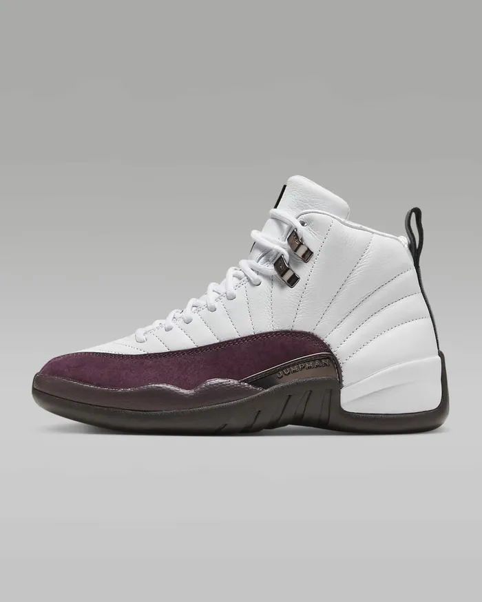 Women Air Jordan 12 X A Ma Manire Whiteburgundy Crushblack Nike Lifestyle