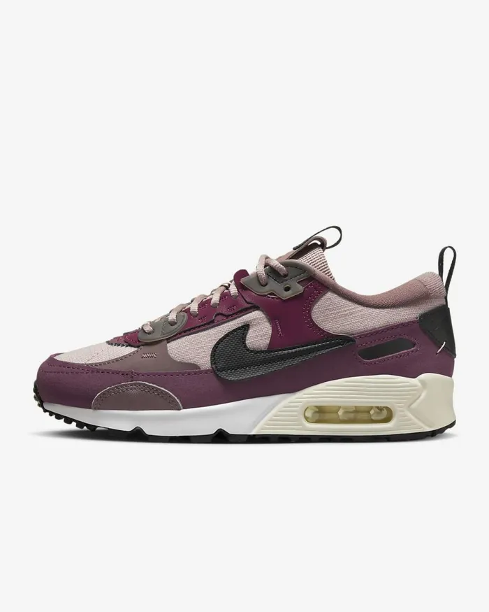 Women Air Max 90 Futura Diffused Taupeplum Eclipsenight Maroonblack Nike Lifestyle