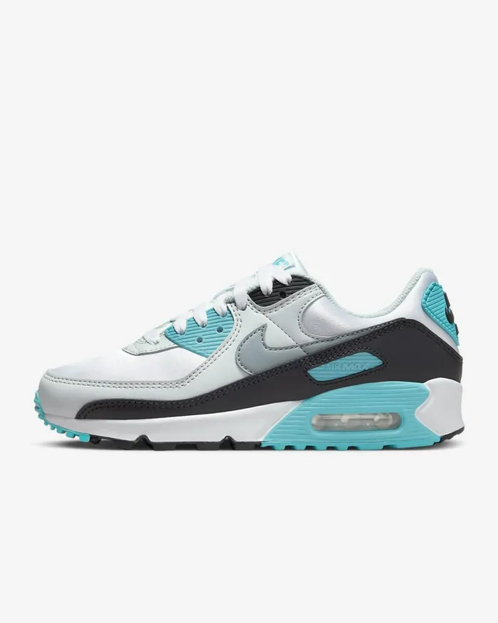 Women Air Max 90 Whiteteal Nebulablackcool Grey Nike Lifestyle