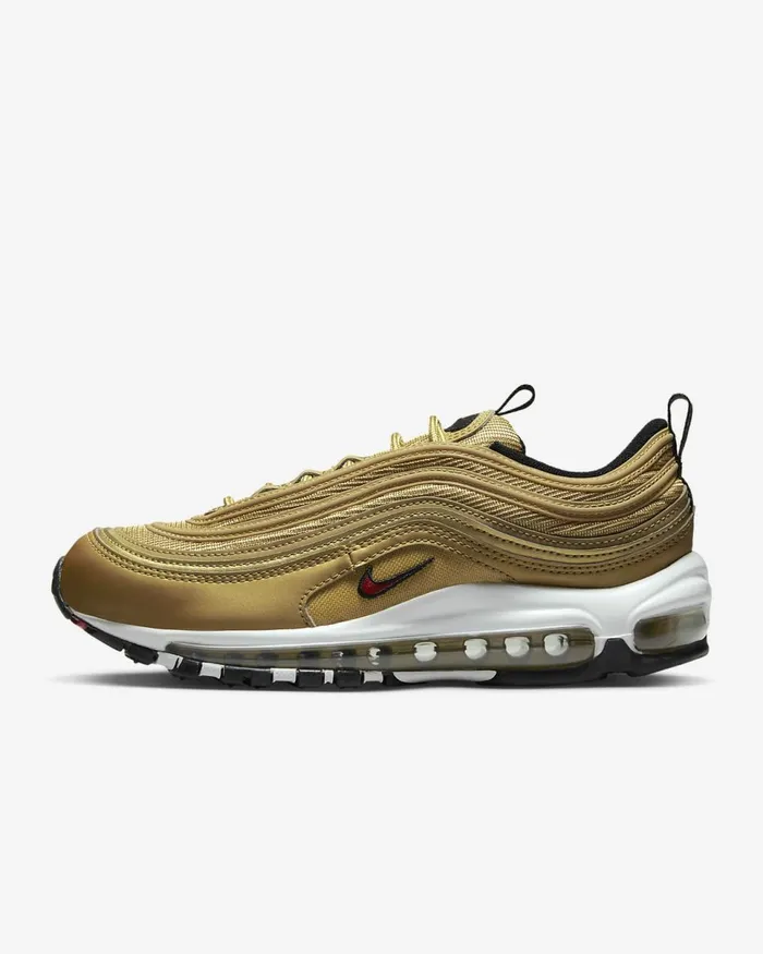 Women Air Max 97 Metallic Goldblackwhitevarsity Red Nike Lifestyle