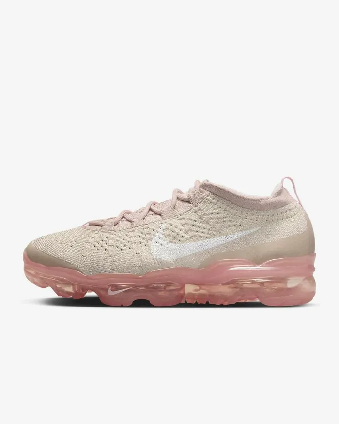 Women Air Vapormax 2023 Flyknit Oatmealpink Oxfordsailpearl Pink Nike Lifestyle