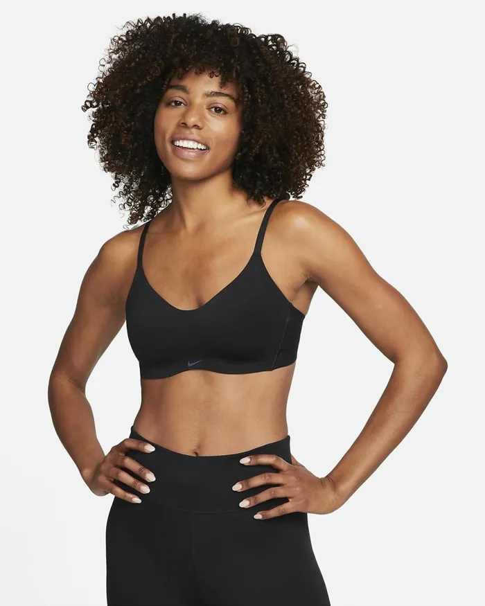 Women Alate Minimalist Blackblackdark Smoke Grey Nike Sports Bras