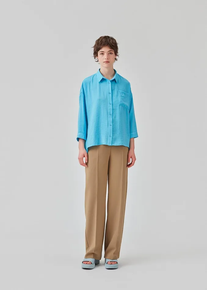 Women Alexis Shirt Pool Blue Modstrm Shirts