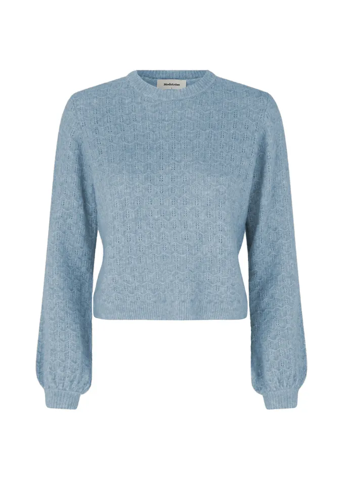 Women AlvesMD Oneck Blue Pearl Modstrm Blouses and Knitwear