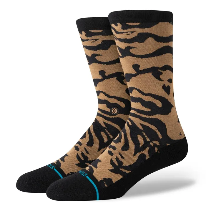 Women Animalistic Crew Socks Blackbrown Stance Crew