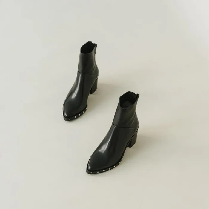 Women Ankle Boots Lowboots Jonak Black Leather Boots