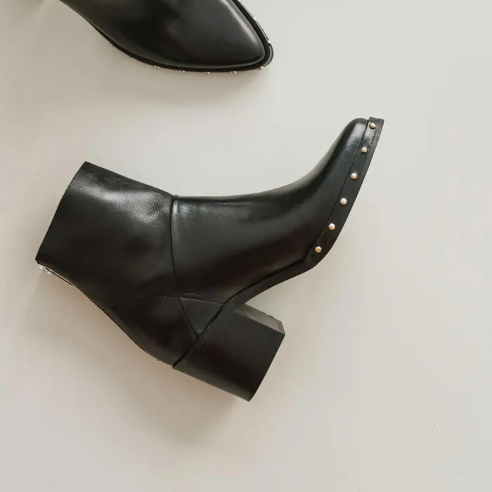 Women Ankle Boots Lowboots Jonak Black Leather Boots