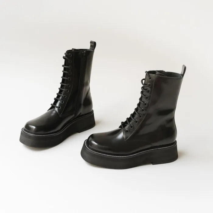 Women Ankle Boots Lowboots Jonak Boots With Laces And Thick Sole