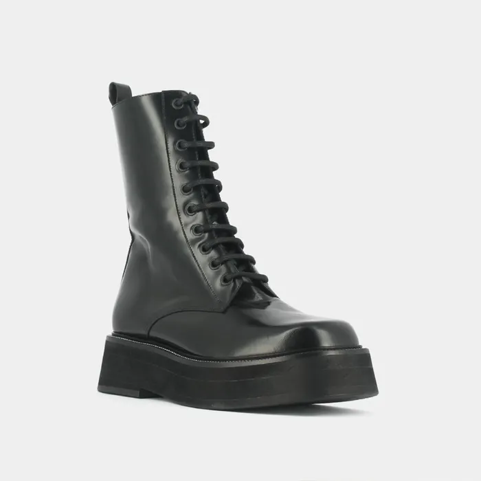 Women Ankle Boots Lowboots Jonak Boots With Laces And Thick Sole