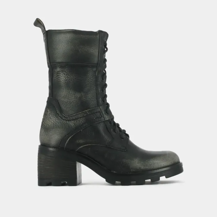 Women Ankle Boots Lowboots Jonak Boots With Laces Thick Heels And Notched Soles