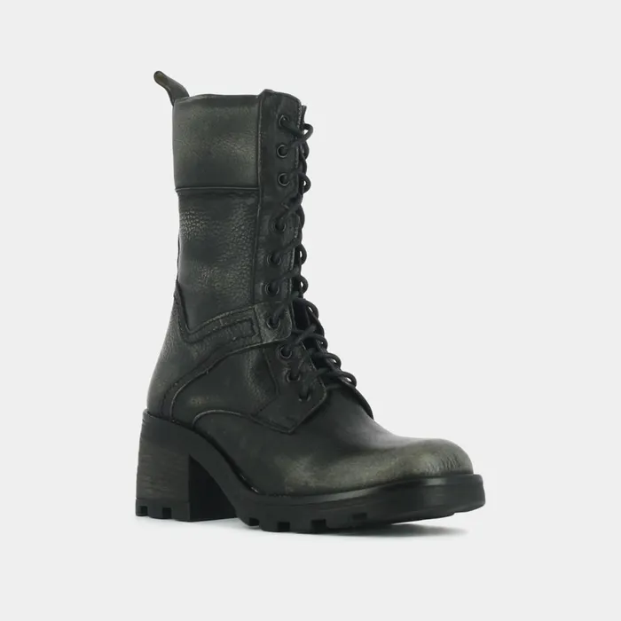 Women Ankle Boots Lowboots Jonak Boots With Laces Thick Heels And Notched Soles