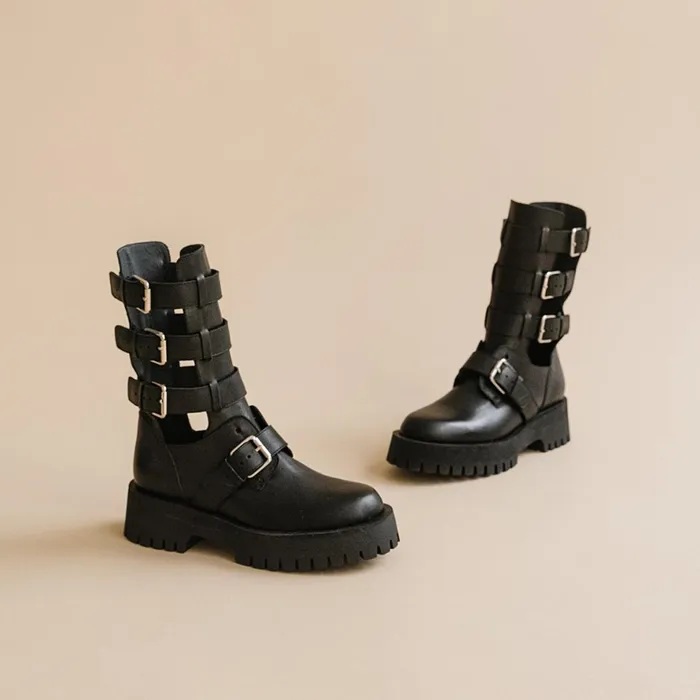 Women Ankle Boots Lowboots Jonak Boots With Straps And Notched Soles Women Ankle Boots Lowboots Jonak Boots With Straps And Notched Soles