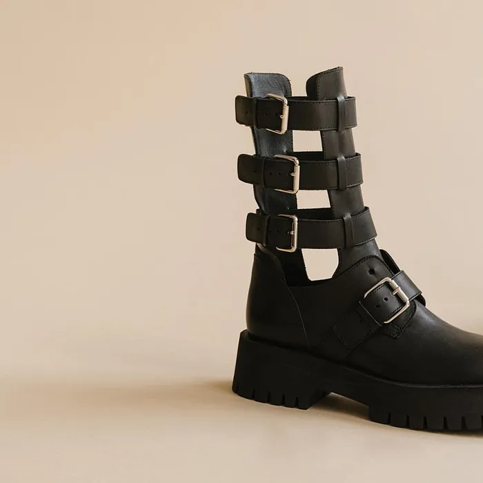 Women Ankle Boots Lowboots Jonak Boots With Straps And Notched Soles Women Ankle Boots Lowboots Jonak Boots With Straps And Notched Soles