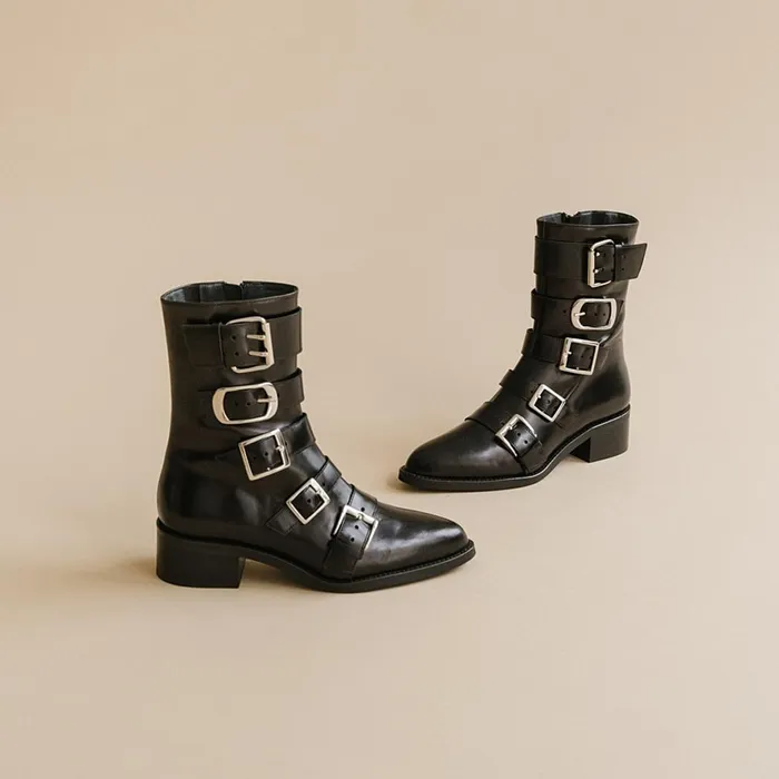 Women Ankle Boots Lowboots Jonak Boots With Straps And Pointed Toes