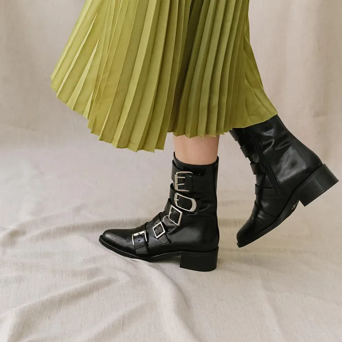 Women Ankle Boots Lowboots Jonak Boots With Straps And Pointed Toes