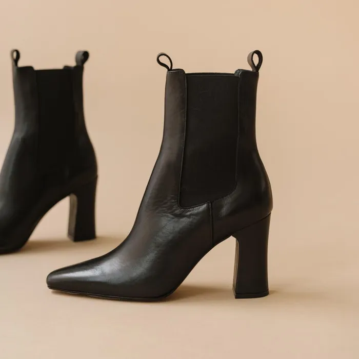 Women Ankle Boots Lowboots Jonak Heeled Boots Pointed Toe And Elastic