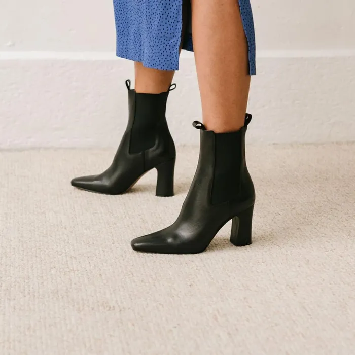Women Ankle Boots Lowboots Jonak Heeled Boots Pointed Toe And Elastic