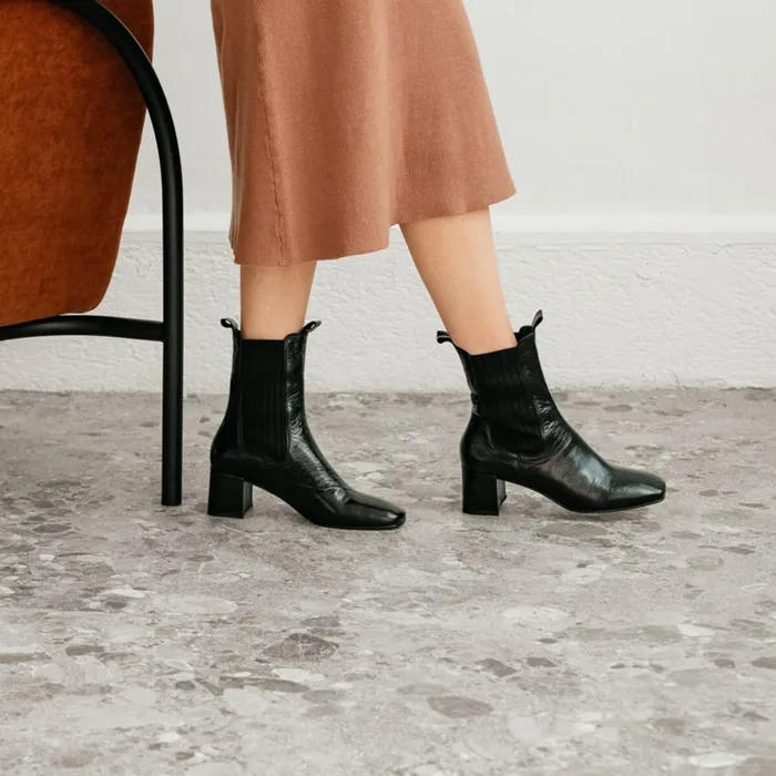 Women Ankle Boots Lowboots Jonak Heeled Boots With Gathers