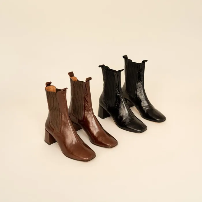 Women Ankle Boots Lowboots Jonak Heeled Boots With Gathers