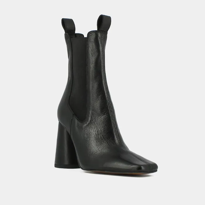 Women Ankle Boots Lowboots Jonak High Heel Boots Elastic And Square Toe