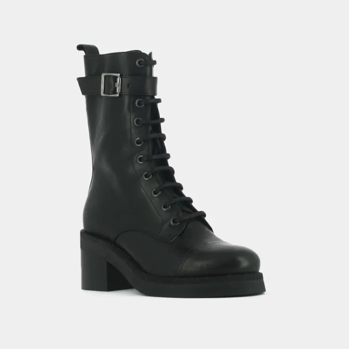 Women Ankle Boots Lowboots Jonak LaceUp Boots Heels And Silver Detail
