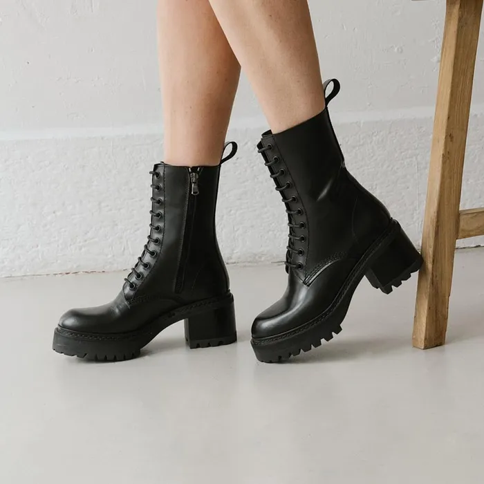 Women Ankle Boots Lowboots Jonak Platform Boots With Laces