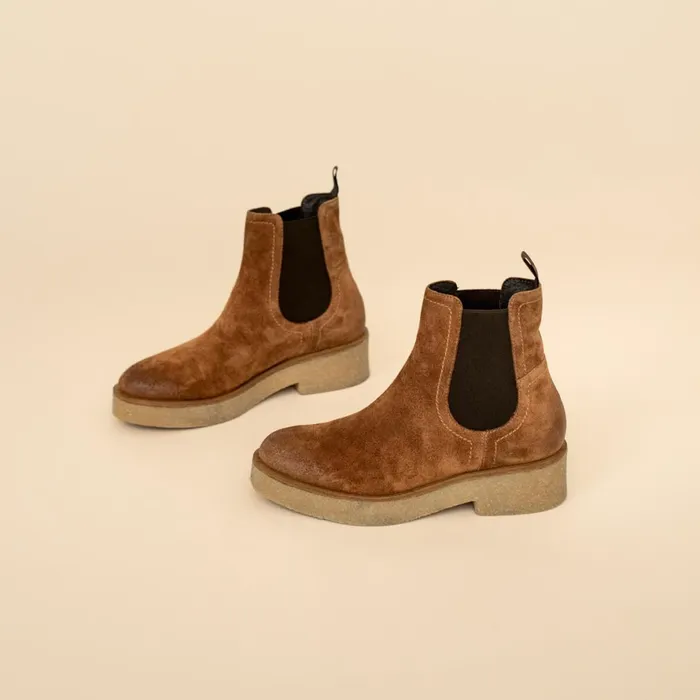 Women Ankle Boots Lowboots Jonak Rider Boots With Round Tip And Thick Sole