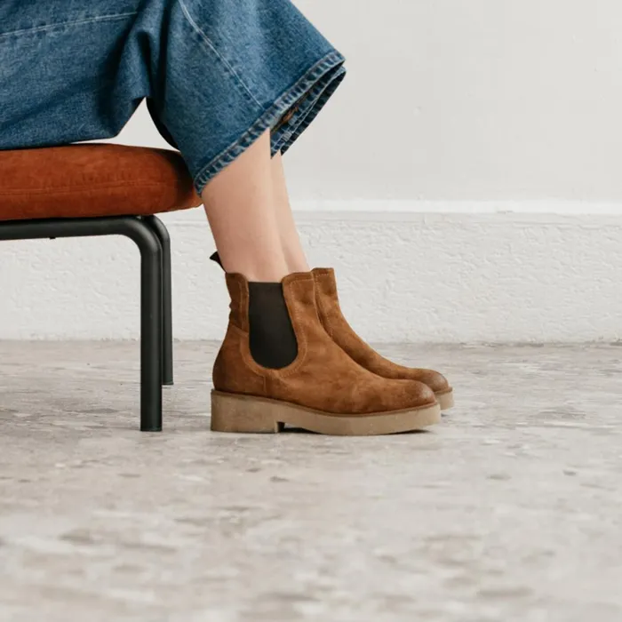 Women Ankle Boots Lowboots Jonak Rider Boots With Round Tip And Thick Sole
