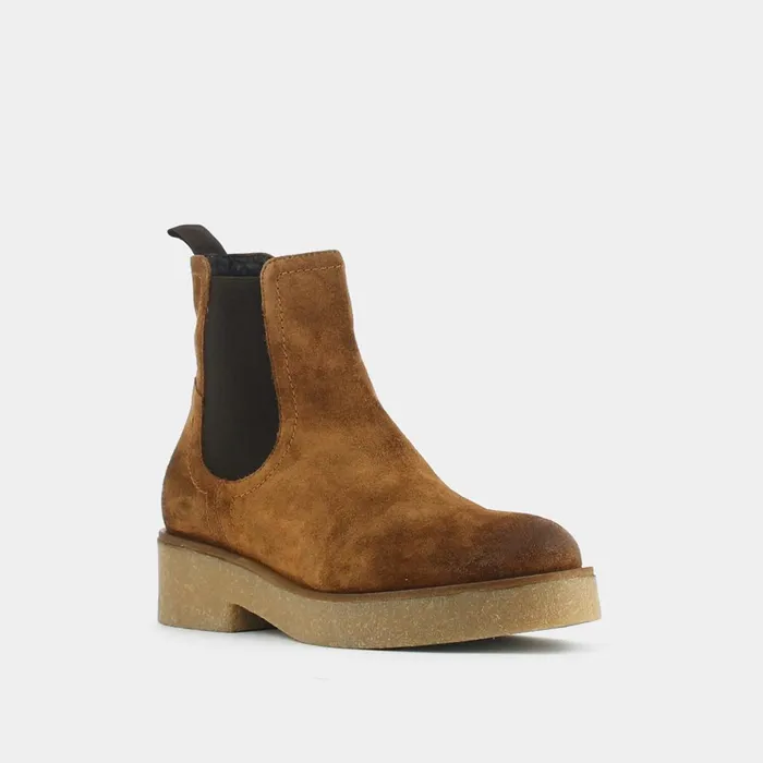 Women Ankle Boots Lowboots Jonak Rider Boots With Round Tip And Thick Sole