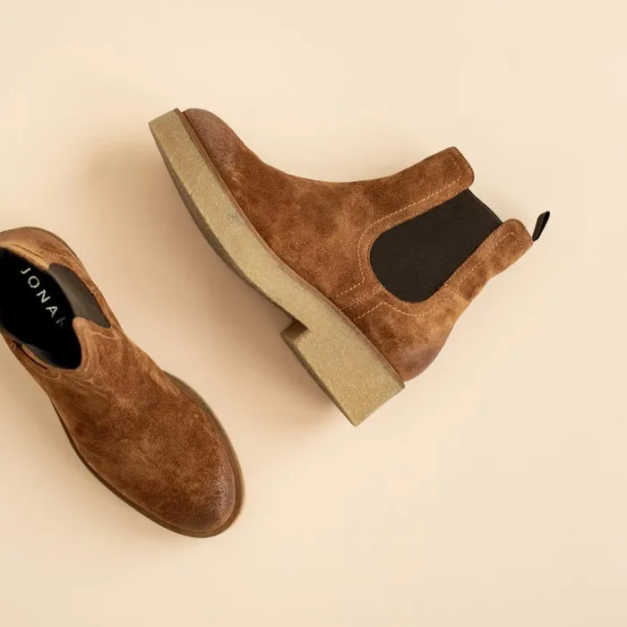 Women Ankle Boots Lowboots Jonak Rider Boots With Round Tip And Thick Sole