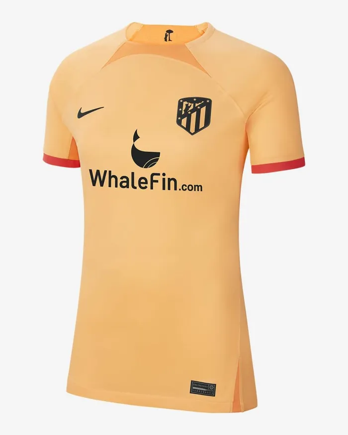 Women Atltico Madrid 202223 Stadium Third Peach Creamatomic Orangeblack Nike Tops And TShirts