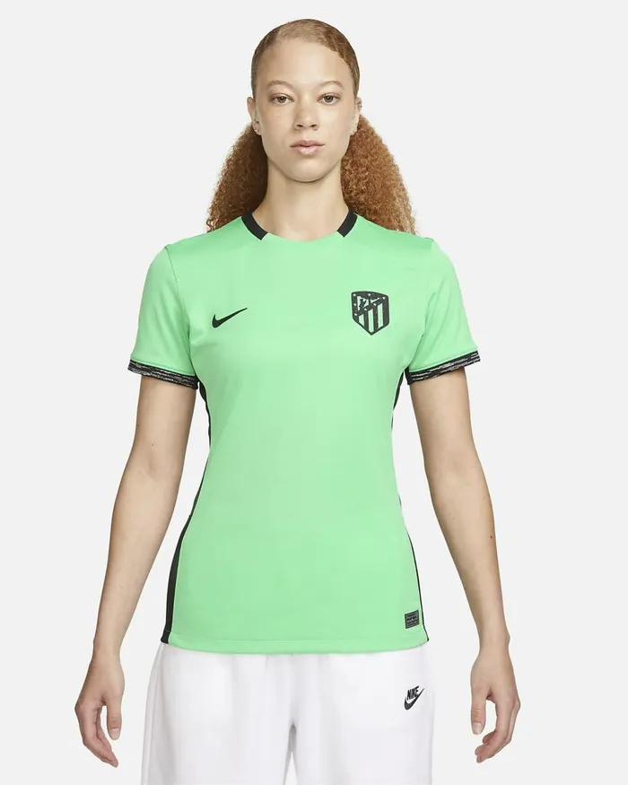 Women Atltico Madrid 202324 Stadium Third Spring Greenblackblack Nike Tops And TShirts Women Atltico Madrid 202324 Stadium Third Spring Greenblackblack Nike Tops And TShirts