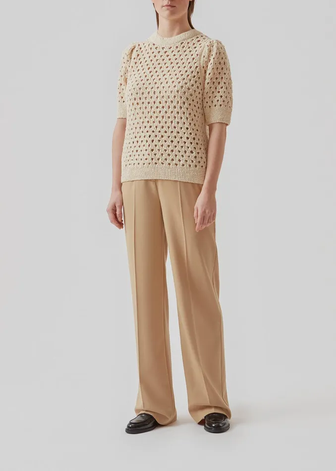Women AuroraMD Oneck Summer Sand Modstrm Blouses and Knitwear