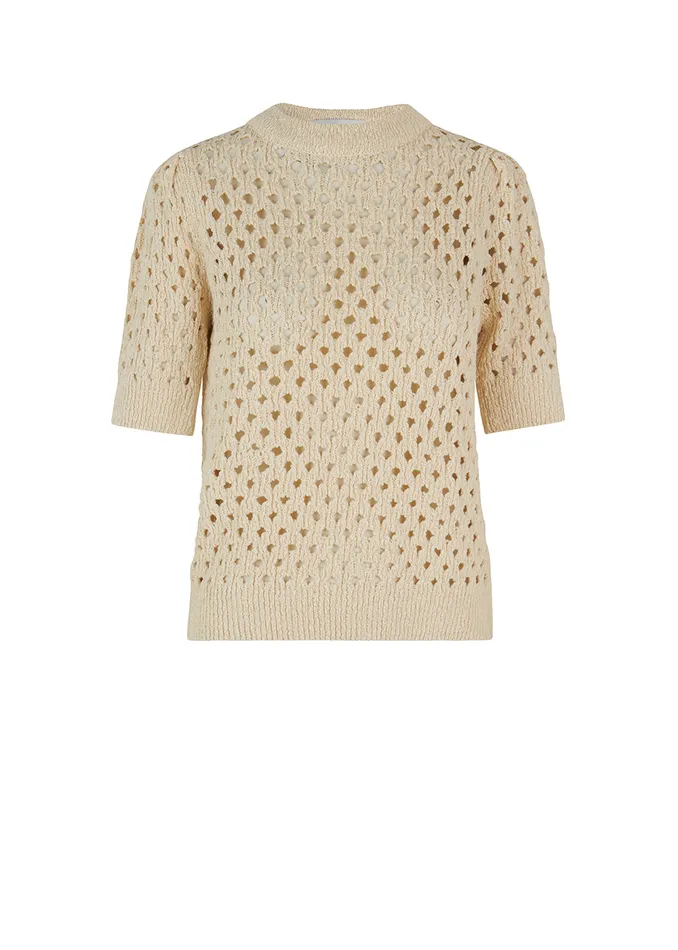 Women AuroraMD Oneck Summer Sand Modstrm Blouses and Knitwear Women AuroraMD Oneck Summer Sand Modstrm Blouses and Knitwear