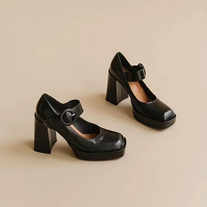 Women Babies Salomes Jonak Booties With Heels Platforms And Square Toes