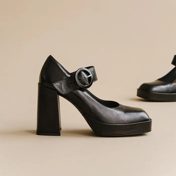 Women Babies Salomes Jonak Booties With Heels Platforms And Square Toes