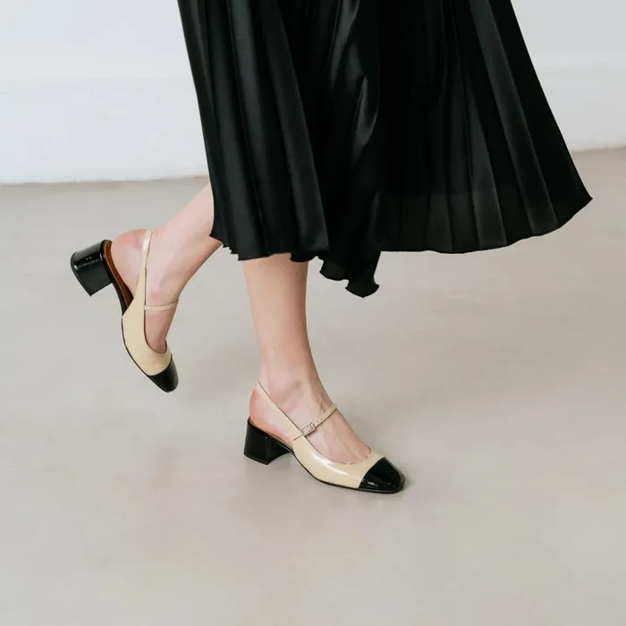Women Babies Salomes Jonak SquareToe Slingback Shoes