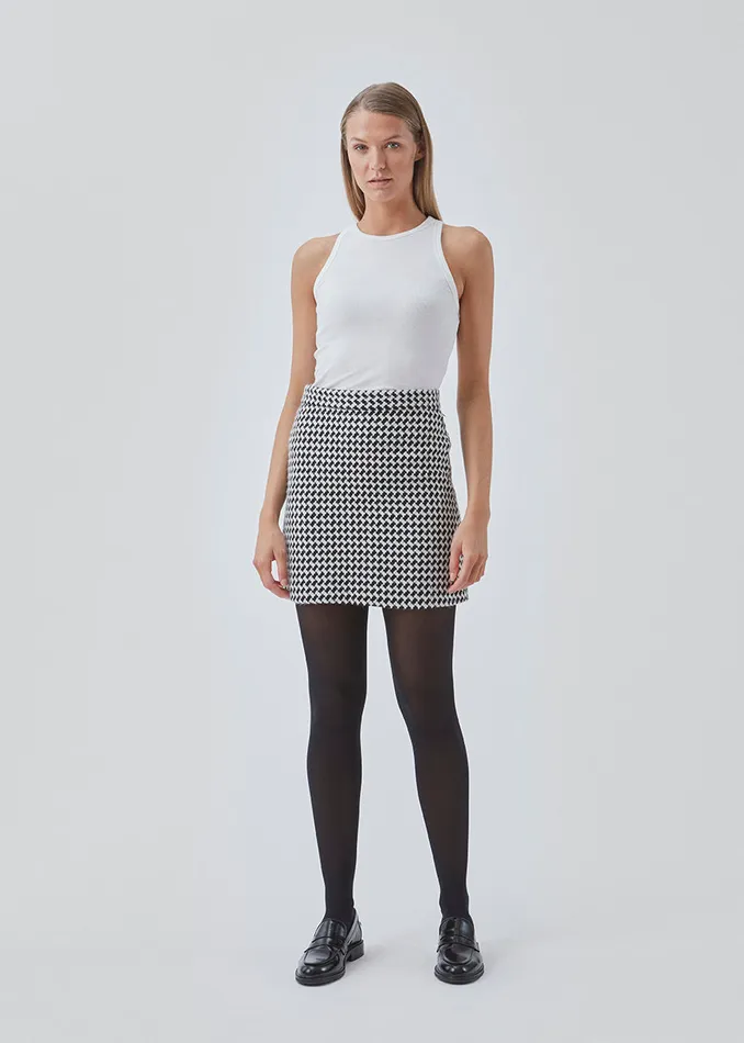 Women BadiaMD Skirt Black White Check Modstrm Skirts