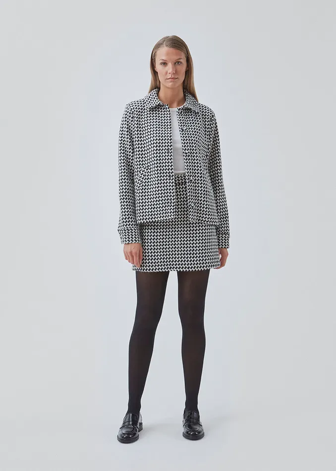 Women BadiaMD Skirt Black White Check Modstrm Skirts Women BadiaMD Skirt Black White Check Modstrm Skirts