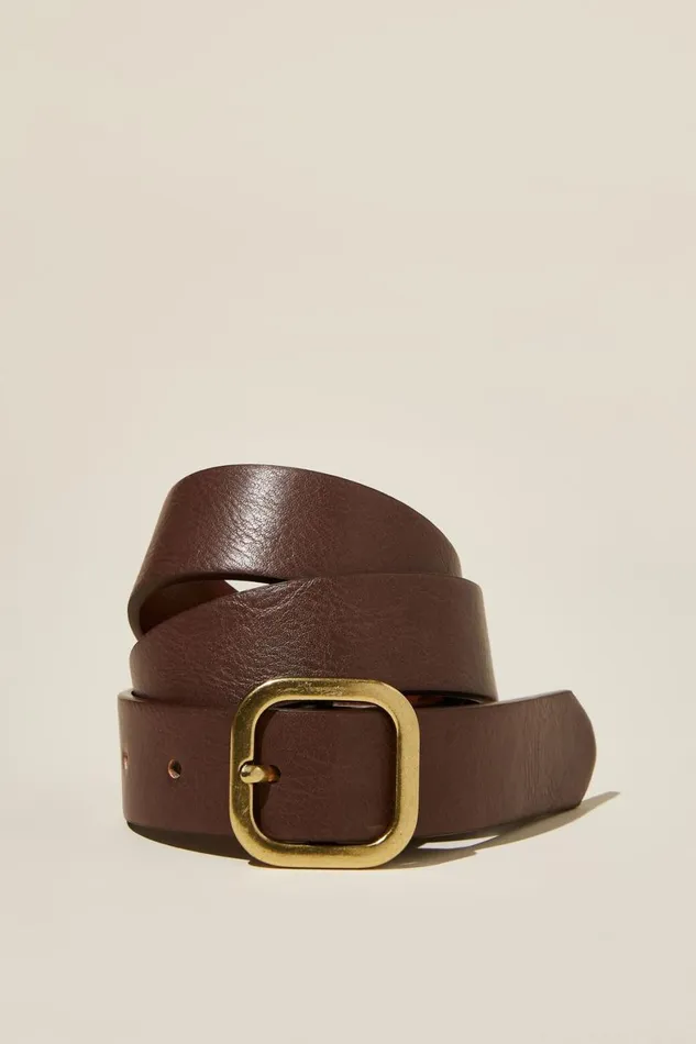 Women Bags and Belts Cotton On Slim Dad Belt Tangold