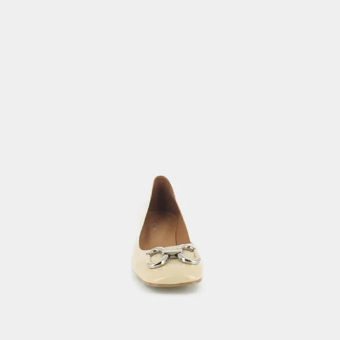 Women Ballets Flats Jonak Ballerinas With Heel And Silver Buckles