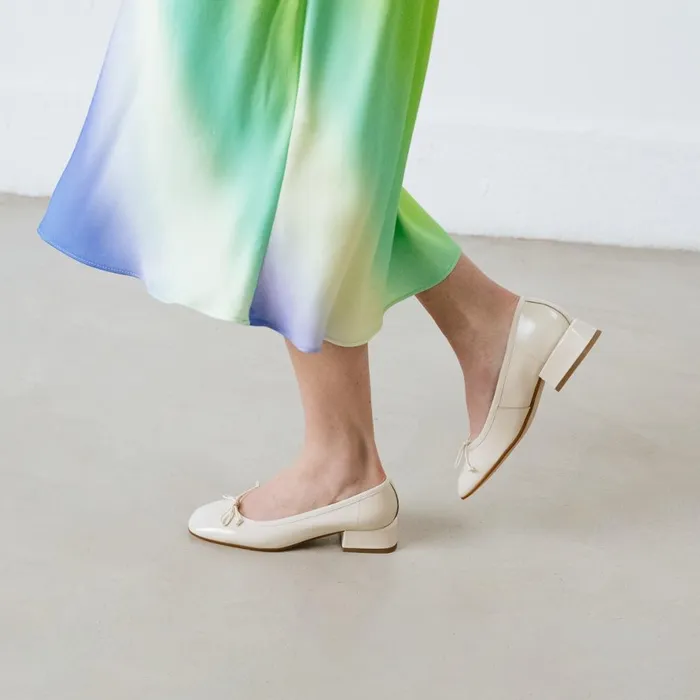 Women Ballets Flats Jonak Ballerinas With Heels And Square Toes