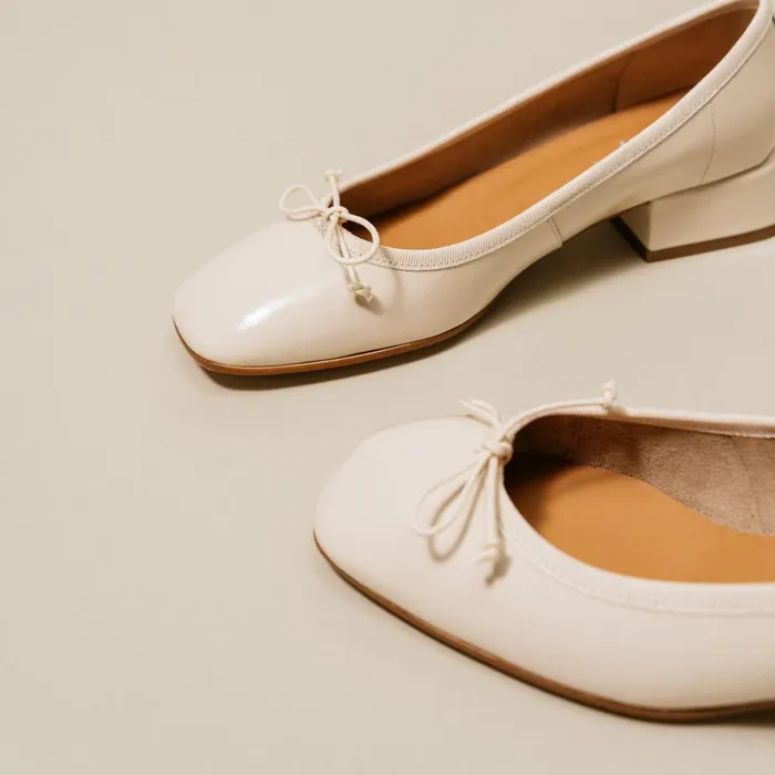 Women Ballets Flats Jonak Ballerinas With Heels And Square Toes