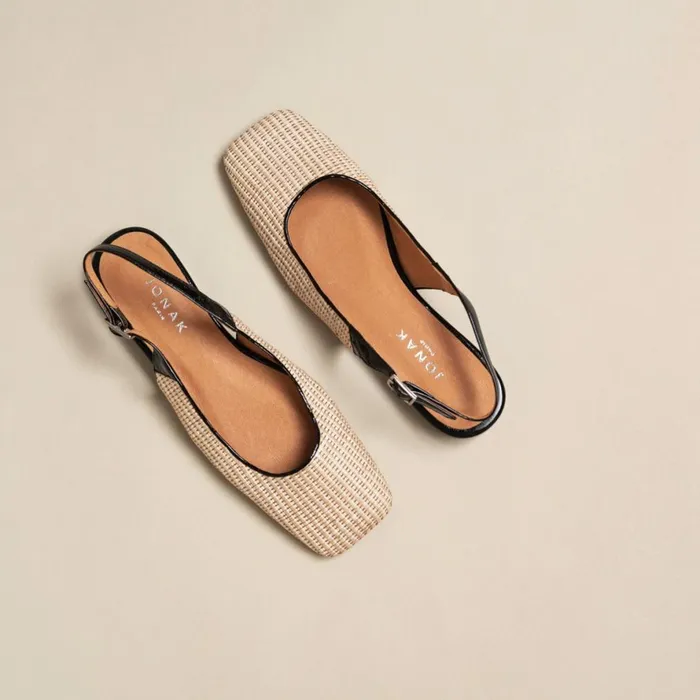 Women Ballets Flats Jonak Open Ballerinas With Square Toe