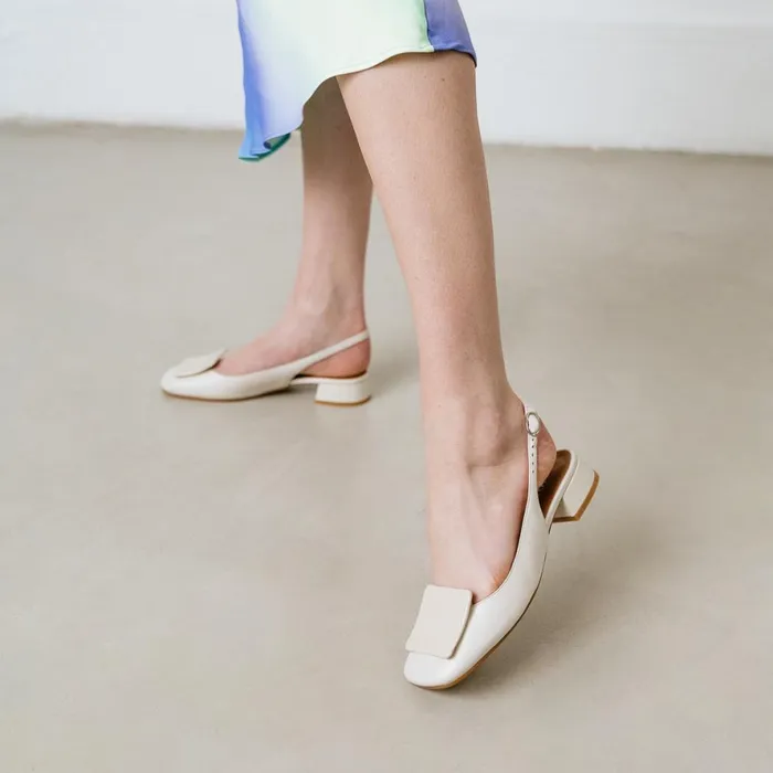 Women Ballets Flats Jonak SquareToe Slingback Ballerinas