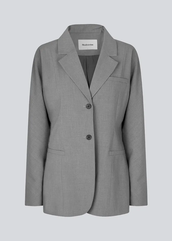 Women BennyMD Blazer Grey Melange Modstrm Suits Women BennyMD Blazer Grey Melange Modstrm Suits
