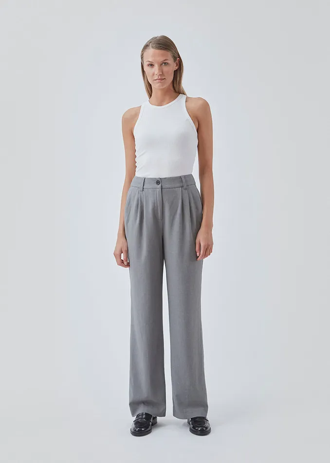 Women BennyMD Pants Grey Melange Modstrm Suits