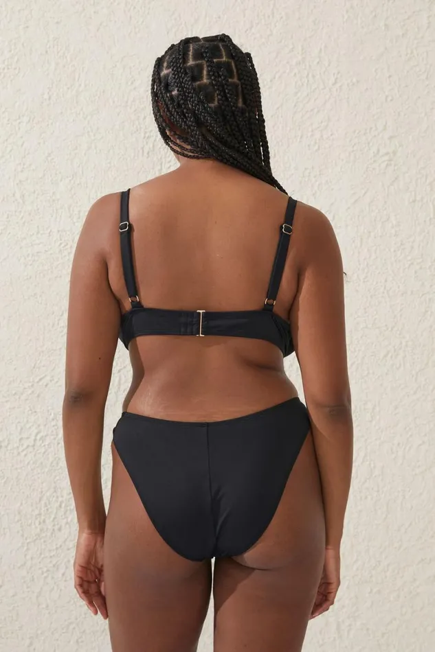 Women Bikinis Cotton On Balconette Bra D Bikini Top Black