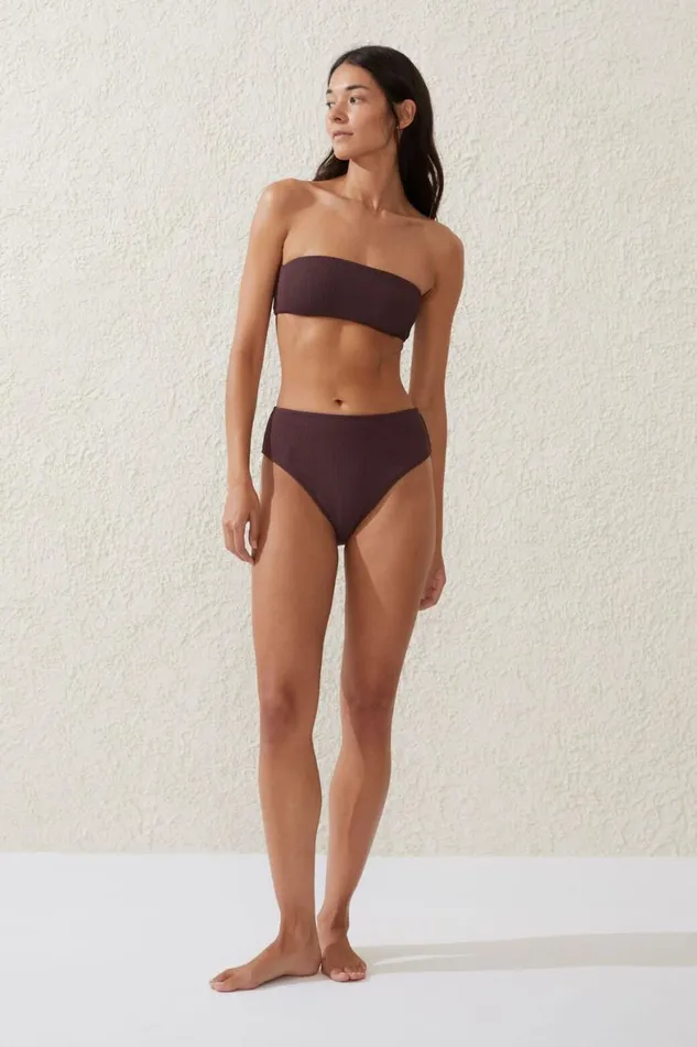 Women Bikinis Cotton On Highwaisted Cheeky Bikini Bottom Willow Brown Crinkle Women Bikinis Cotton On Highwaisted Cheeky Bikini Bottom Willow Brown Crinkle